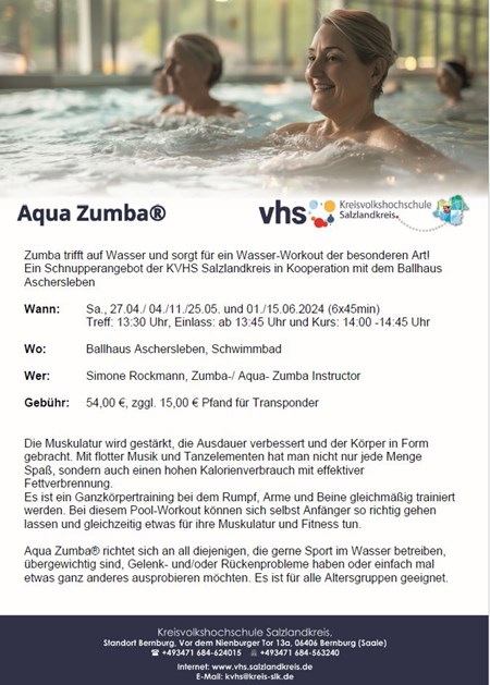 Tanzen im Wasser zur gesunden Fitness - Aqua Zumba®