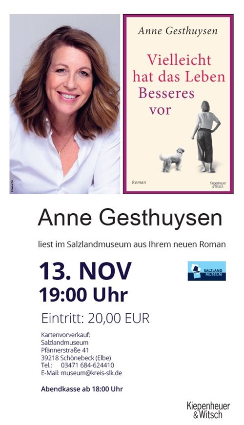 Anne Gesthuysen liest im Salzlandmuseum aus ihrem neuen Buch